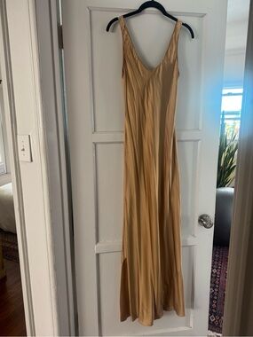 Nili Lotan Gold Slip Dress - Small
